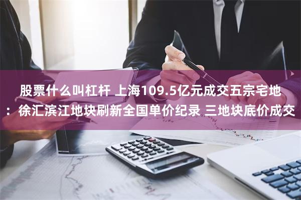 股票什么叫杠杆 上海109.5亿元成交五宗宅地：徐汇滨江地块刷新全国单价纪录 三地块底价成交